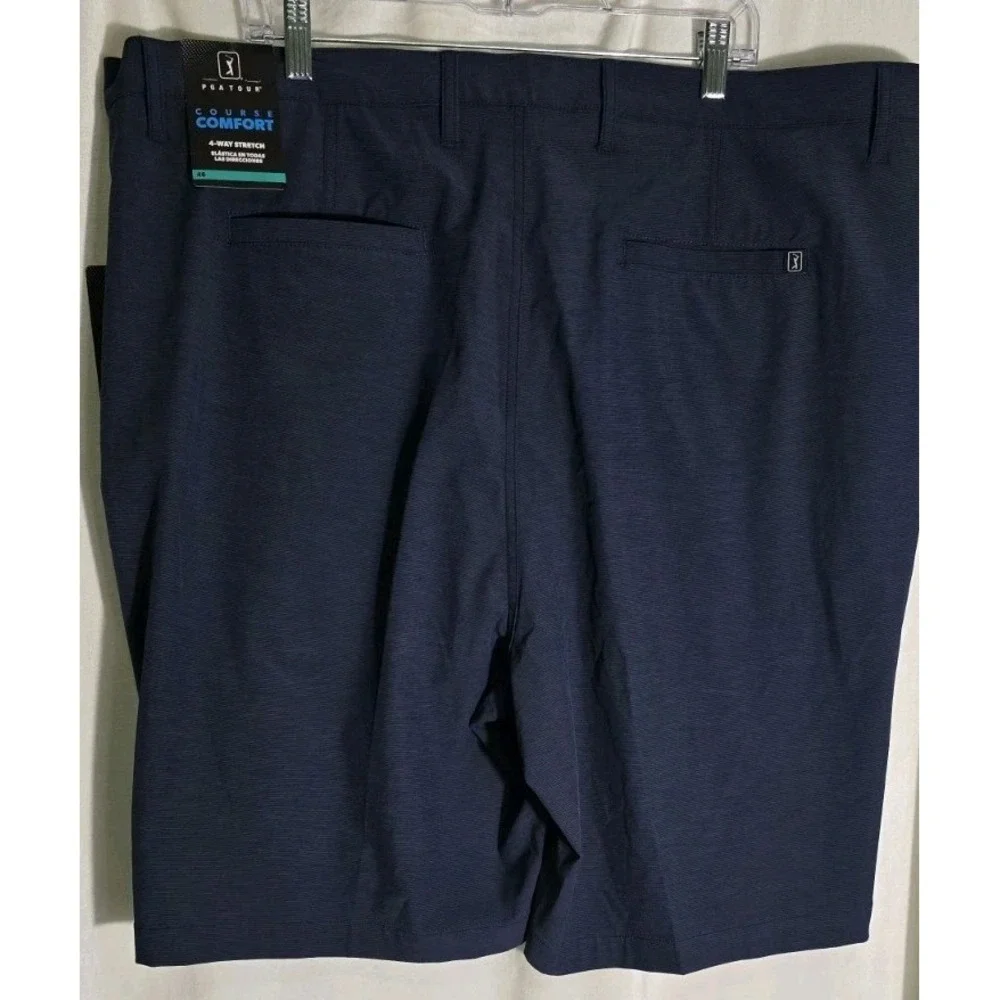 PGA TOUR Course Comfort Mens Golf Shorts‎ Blue SIZE 46 NWT $80 - Picture 3 of 8